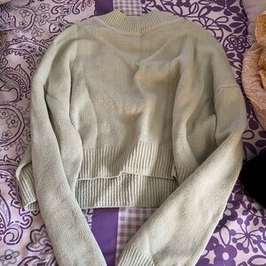 Mint cropped sweater